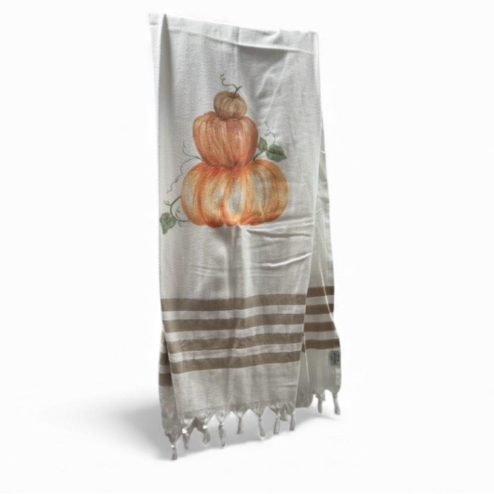 PCB Homes - 100% cotton Fall stacked pumpkin throw home decor blanket NEW